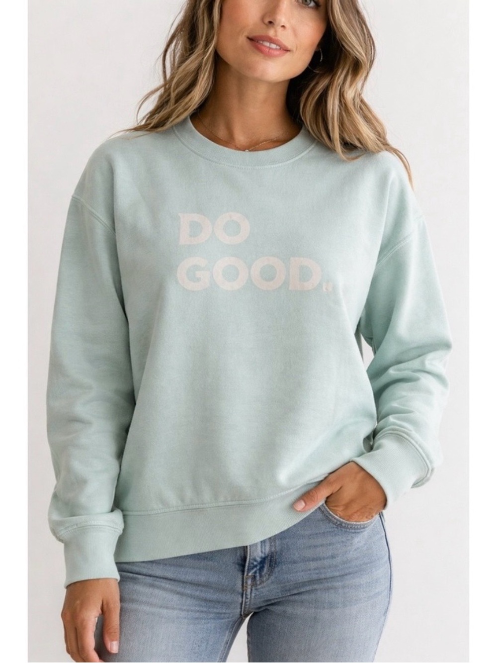 Cotopaxi do good ice Light Blue Crewneck Sweatshirt